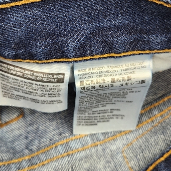 Levis 505 Straight Leg Medium Wash 100% Cotton Denim Jeans 33 × 32 - Picture 8 of 9